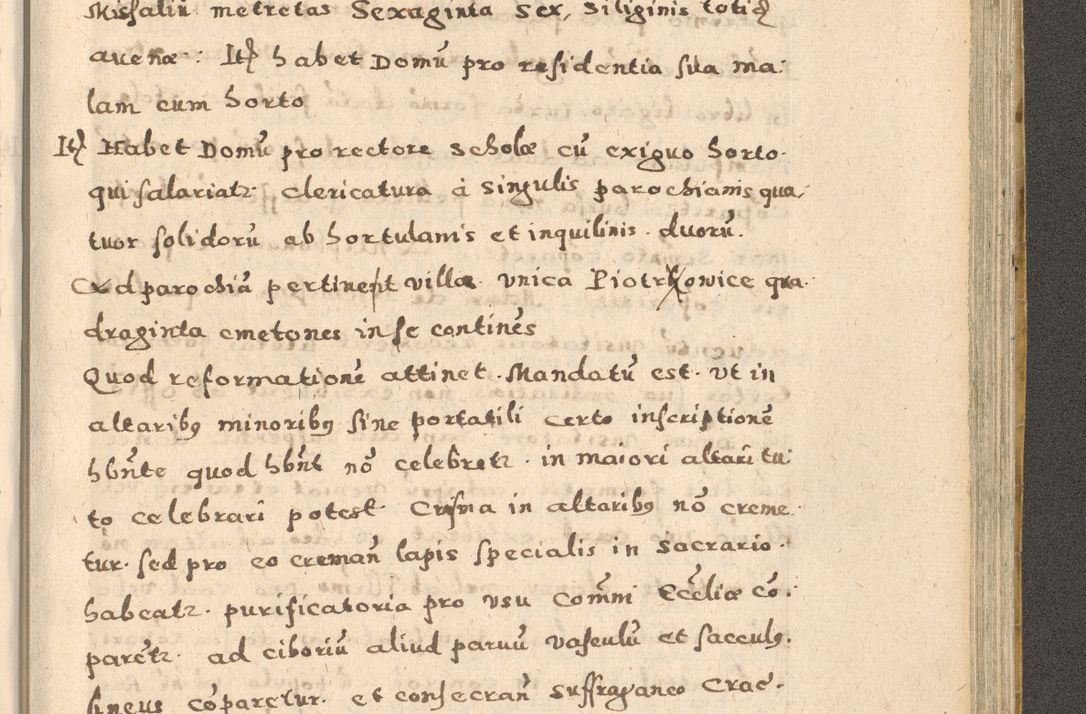 Zdjęcie nr 315 dla obiektu archiwalnego: Acta visitationis exterioris decanatuum Oswiecimensis, Novi Montis, Zatoriensis et Skamnesis ad archidiaconatum Cracoviensem pertinentium per R. D. Christophorum Kazimirski, nominatum episcopum Kijoviensem et praepositum Tarnoviensem ex commissione Illustr. Principis D. Georgii, divina miseratione S.R.E. tituli s. Sixti cardinalis presbiteri Radziwiłł nuncupati, episcopatus Cracoviensis administratoris perpetui, in Olica er Nieswież ducis a. D. 1598