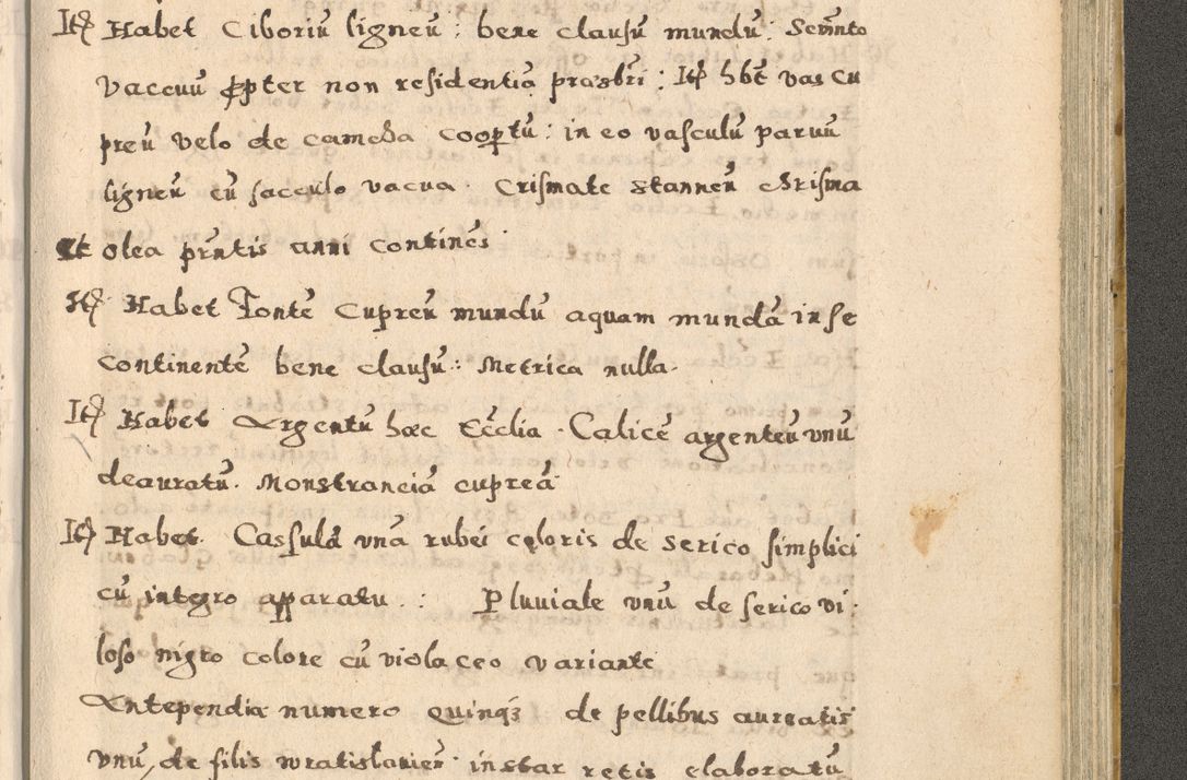 Zdjęcie nr 309 dla obiektu archiwalnego: Acta visitationis exterioris decanatuum Oswiecimensis, Novi Montis, Zatoriensis et Skamnesis ad archidiaconatum Cracoviensem pertinentium per R. D. Christophorum Kazimirski, nominatum episcopum Kijoviensem et praepositum Tarnoviensem ex commissione Illustr. Principis D. Georgii, divina miseratione S.R.E. tituli s. Sixti cardinalis presbiteri Radziwiłł nuncupati, episcopatus Cracoviensis administratoris perpetui, in Olica er Nieswież ducis a. D. 1598