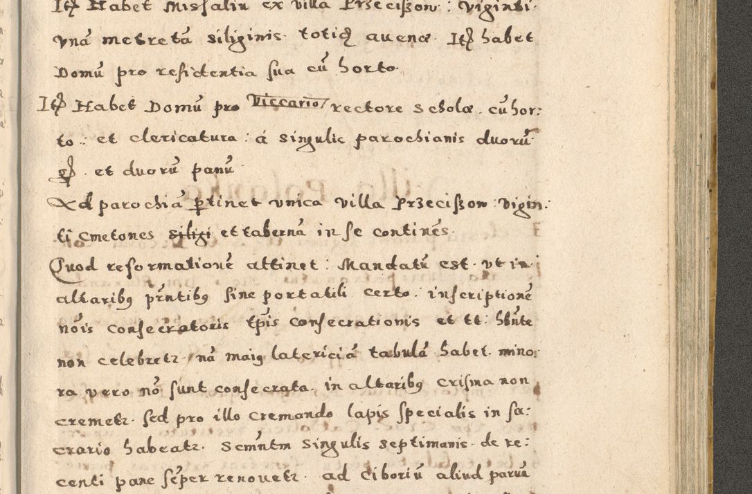 Zdjęcie nr 307 dla obiektu archiwalnego: Acta visitationis exterioris decanatuum Oswiecimensis, Novi Montis, Zatoriensis et Skamnesis ad archidiaconatum Cracoviensem pertinentium per R. D. Christophorum Kazimirski, nominatum episcopum Kijoviensem et praepositum Tarnoviensem ex commissione Illustr. Principis D. Georgii, divina miseratione S.R.E. tituli s. Sixti cardinalis presbiteri Radziwiłł nuncupati, episcopatus Cracoviensis administratoris perpetui, in Olica er Nieswież ducis a. D. 1598