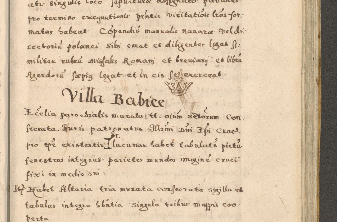 Zdjęcie nr 279 dla obiektu archiwalnego: Acta visitationis exterioris decanatuum Oswiecimensis, Novi Montis, Zatoriensis et Skamnesis ad archidiaconatum Cracoviensem pertinentium per R. D. Christophorum Kazimirski, nominatum episcopum Kijoviensem et praepositum Tarnoviensem ex commissione Illustr. Principis D. Georgii, divina miseratione S.R.E. tituli s. Sixti cardinalis presbiteri Radziwiłł nuncupati, episcopatus Cracoviensis administratoris perpetui, in Olica er Nieswież ducis a. D. 1598