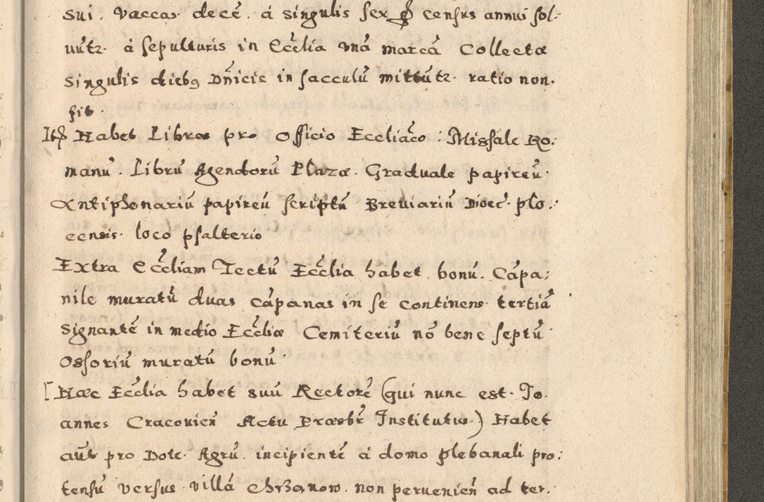 Zdjęcie nr 277 dla obiektu archiwalnego: Acta visitationis exterioris decanatuum Oswiecimensis, Novi Montis, Zatoriensis et Skamnesis ad archidiaconatum Cracoviensem pertinentium per R. D. Christophorum Kazimirski, nominatum episcopum Kijoviensem et praepositum Tarnoviensem ex commissione Illustr. Principis D. Georgii, divina miseratione S.R.E. tituli s. Sixti cardinalis presbiteri Radziwiłł nuncupati, episcopatus Cracoviensis administratoris perpetui, in Olica er Nieswież ducis a. D. 1598