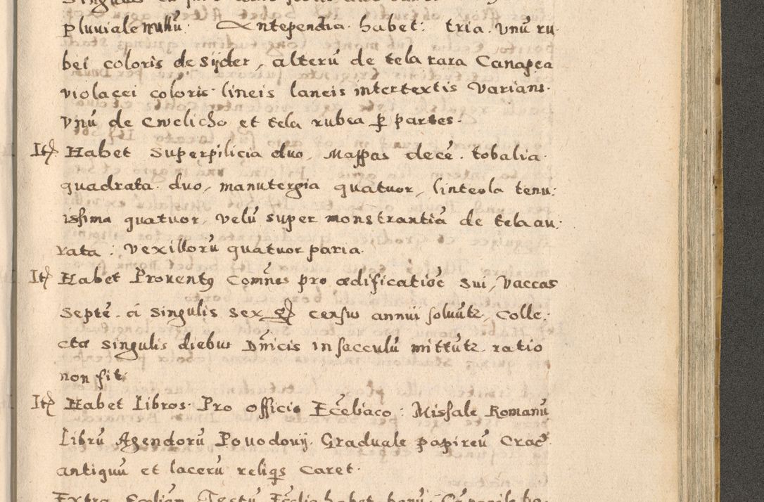 Zdjęcie nr 267 dla obiektu archiwalnego: Acta visitationis exterioris decanatuum Oswiecimensis, Novi Montis, Zatoriensis et Skamnesis ad archidiaconatum Cracoviensem pertinentium per R. D. Christophorum Kazimirski, nominatum episcopum Kijoviensem et praepositum Tarnoviensem ex commissione Illustr. Principis D. Georgii, divina miseratione S.R.E. tituli s. Sixti cardinalis presbiteri Radziwiłł nuncupati, episcopatus Cracoviensis administratoris perpetui, in Olica er Nieswież ducis a. D. 1598