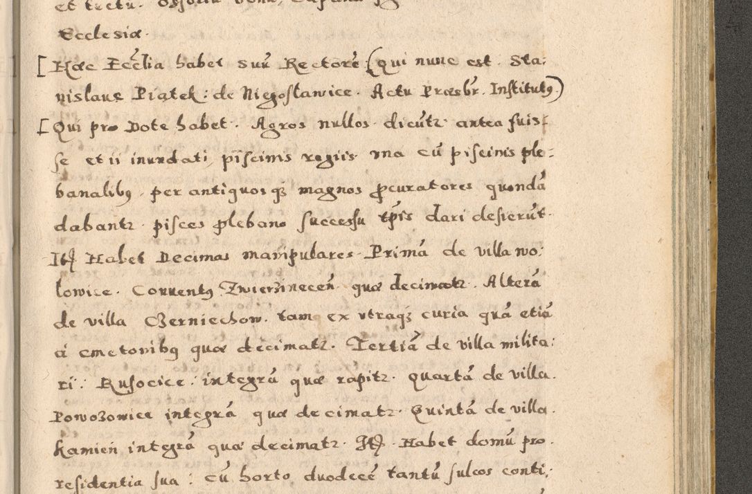 Zdjęcie nr 251 dla obiektu archiwalnego: Acta visitationis exterioris decanatuum Oswiecimensis, Novi Montis, Zatoriensis et Skamnesis ad archidiaconatum Cracoviensem pertinentium per R. D. Christophorum Kazimirski, nominatum episcopum Kijoviensem et praepositum Tarnoviensem ex commissione Illustr. Principis D. Georgii, divina miseratione S.R.E. tituli s. Sixti cardinalis presbiteri Radziwiłł nuncupati, episcopatus Cracoviensis administratoris perpetui, in Olica er Nieswież ducis a. D. 1598