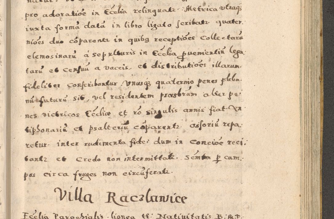 Zdjęcie nr 207 dla obiektu archiwalnego: Acta visitationis exterioris decanatuum Oswiecimensis, Novi Montis, Zatoriensis et Skamnesis ad archidiaconatum Cracoviensem pertinentium per R. D. Christophorum Kazimirski, nominatum episcopum Kijoviensem et praepositum Tarnoviensem ex commissione Illustr. Principis D. Georgii, divina miseratione S.R.E. tituli s. Sixti cardinalis presbiteri Radziwiłł nuncupati, episcopatus Cracoviensis administratoris perpetui, in Olica er Nieswież ducis a. D. 1598