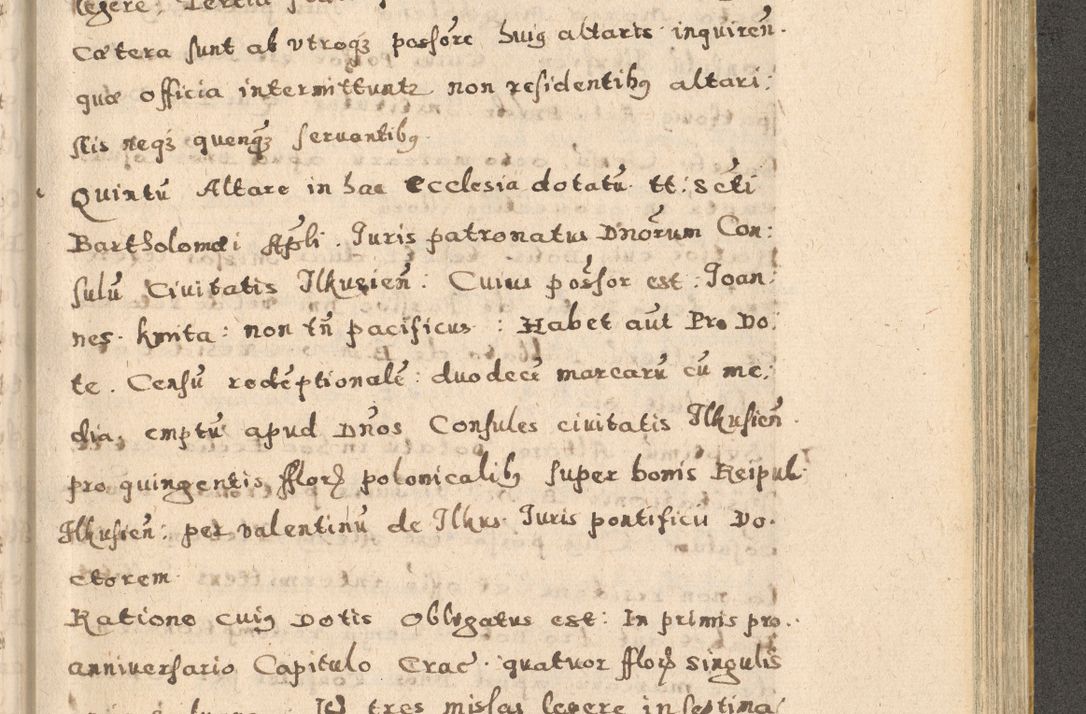 Zdjęcie nr 187 dla obiektu archiwalnego: Acta visitationis exterioris decanatuum Oswiecimensis, Novi Montis, Zatoriensis et Skamnesis ad archidiaconatum Cracoviensem pertinentium per R. D. Christophorum Kazimirski, nominatum episcopum Kijoviensem et praepositum Tarnoviensem ex commissione Illustr. Principis D. Georgii, divina miseratione S.R.E. tituli s. Sixti cardinalis presbiteri Radziwiłł nuncupati, episcopatus Cracoviensis administratoris perpetui, in Olica er Nieswież ducis a. D. 1598