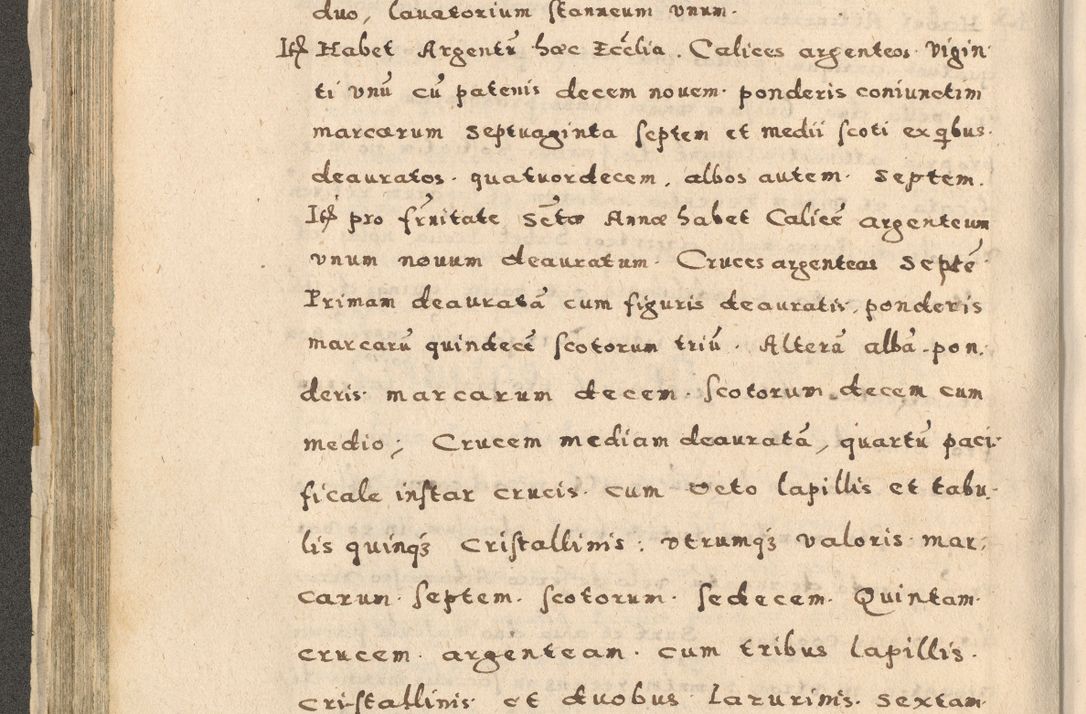Zdjęcie nr 176 dla obiektu archiwalnego: Acta visitationis exterioris decanatuum Oswiecimensis, Novi Montis, Zatoriensis et Skamnesis ad archidiaconatum Cracoviensem pertinentium per R. D. Christophorum Kazimirski, nominatum episcopum Kijoviensem et praepositum Tarnoviensem ex commissione Illustr. Principis D. Georgii, divina miseratione S.R.E. tituli s. Sixti cardinalis presbiteri Radziwiłł nuncupati, episcopatus Cracoviensis administratoris perpetui, in Olica er Nieswież ducis a. D. 1598