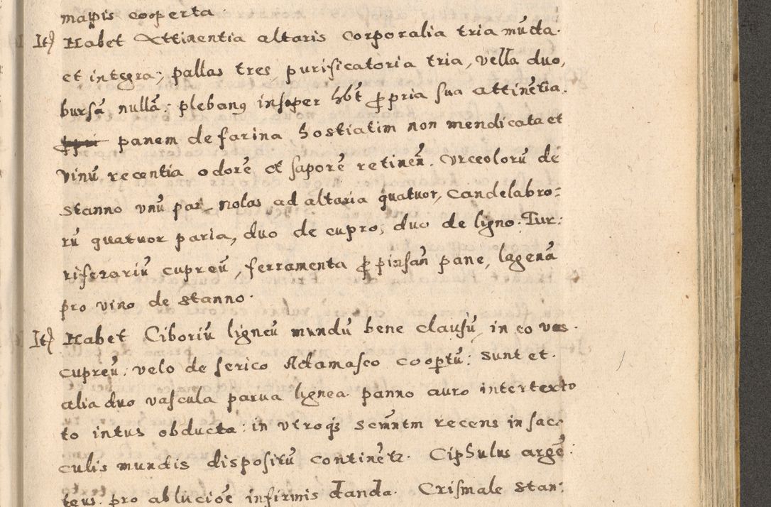 Zdjęcie nr 169 dla obiektu archiwalnego: Acta visitationis exterioris decanatuum Oswiecimensis, Novi Montis, Zatoriensis et Skamnesis ad archidiaconatum Cracoviensem pertinentium per R. D. Christophorum Kazimirski, nominatum episcopum Kijoviensem et praepositum Tarnoviensem ex commissione Illustr. Principis D. Georgii, divina miseratione S.R.E. tituli s. Sixti cardinalis presbiteri Radziwiłł nuncupati, episcopatus Cracoviensis administratoris perpetui, in Olica er Nieswież ducis a. D. 1598