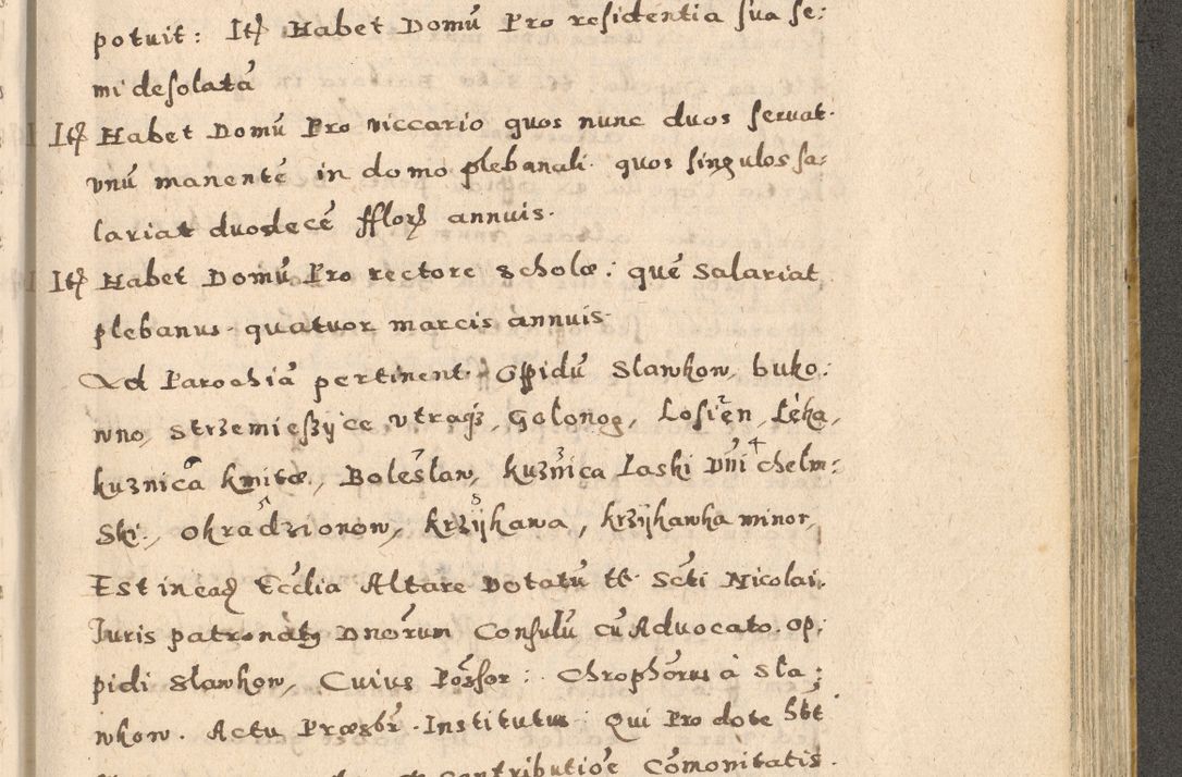 Zdjęcie nr 165 dla obiektu archiwalnego: Acta visitationis exterioris decanatuum Oswiecimensis, Novi Montis, Zatoriensis et Skamnesis ad archidiaconatum Cracoviensem pertinentium per R. D. Christophorum Kazimirski, nominatum episcopum Kijoviensem et praepositum Tarnoviensem ex commissione Illustr. Principis D. Georgii, divina miseratione S.R.E. tituli s. Sixti cardinalis presbiteri Radziwiłł nuncupati, episcopatus Cracoviensis administratoris perpetui, in Olica er Nieswież ducis a. D. 1598