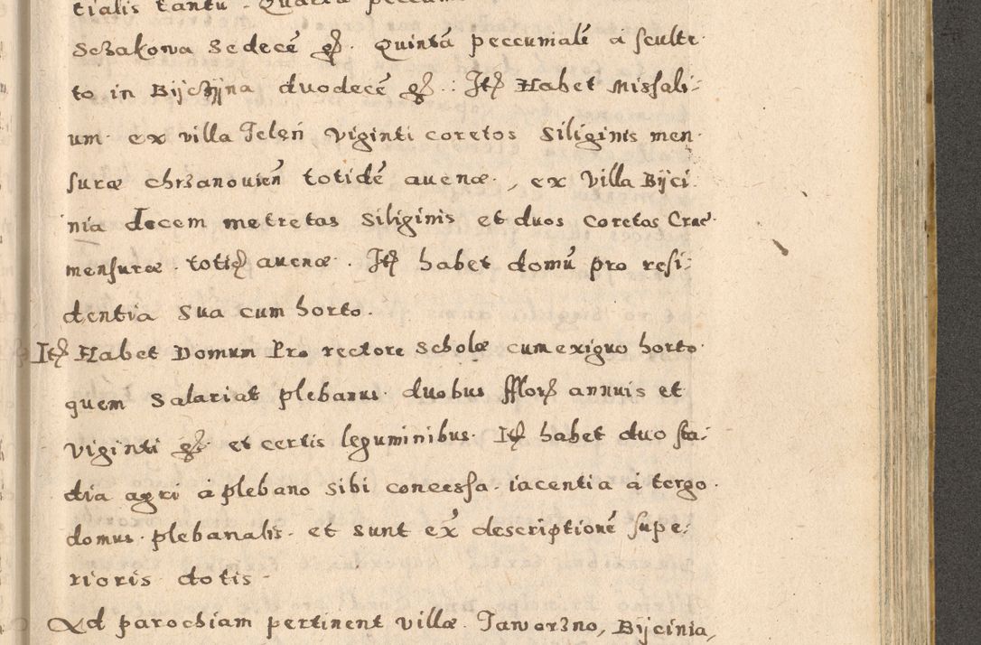 Zdjęcie nr 159 dla obiektu archiwalnego: Acta visitationis exterioris decanatuum Oswiecimensis, Novi Montis, Zatoriensis et Skamnesis ad archidiaconatum Cracoviensem pertinentium per R. D. Christophorum Kazimirski, nominatum episcopum Kijoviensem et praepositum Tarnoviensem ex commissione Illustr. Principis D. Georgii, divina miseratione S.R.E. tituli s. Sixti cardinalis presbiteri Radziwiłł nuncupati, episcopatus Cracoviensis administratoris perpetui, in Olica er Nieswież ducis a. D. 1598