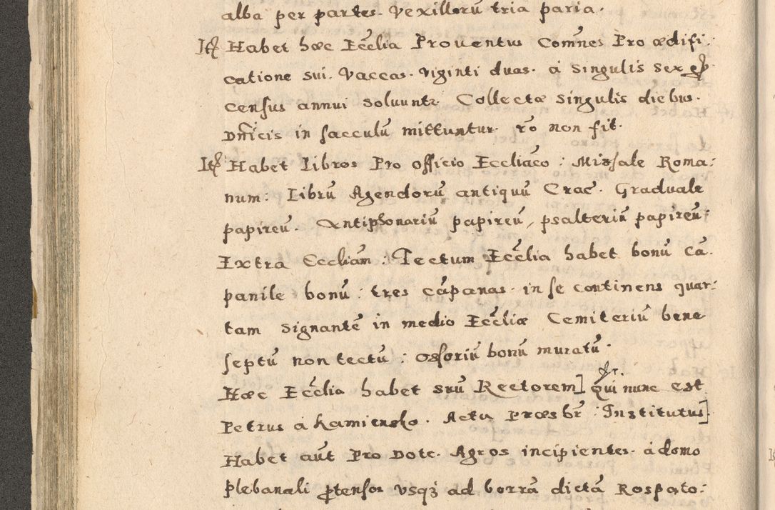 Zdjęcie nr 144 dla obiektu archiwalnego: Acta visitationis exterioris decanatuum Oswiecimensis, Novi Montis, Zatoriensis et Skamnesis ad archidiaconatum Cracoviensem pertinentium per R. D. Christophorum Kazimirski, nominatum episcopum Kijoviensem et praepositum Tarnoviensem ex commissione Illustr. Principis D. Georgii, divina miseratione S.R.E. tituli s. Sixti cardinalis presbiteri Radziwiłł nuncupati, episcopatus Cracoviensis administratoris perpetui, in Olica er Nieswież ducis a. D. 1598
