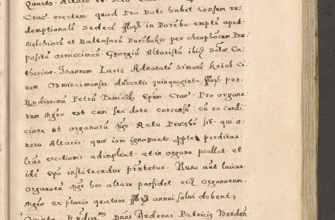 Zdjęcie nr 135 dla obiektu archiwalnego: Acta visitationis exterioris decanatuum Oswiecimensis, Novi Montis, Zatoriensis et Skamnesis ad archidiaconatum Cracoviensem pertinentium per R. D. Christophorum Kazimirski, nominatum episcopum Kijoviensem et praepositum Tarnoviensem ex commissione Illustr. Principis D. Georgii, divina miseratione S.R.E. tituli s. Sixti cardinalis presbiteri Radziwiłł nuncupati, episcopatus Cracoviensis administratoris perpetui, in Olica er Nieswież ducis a. D. 1598