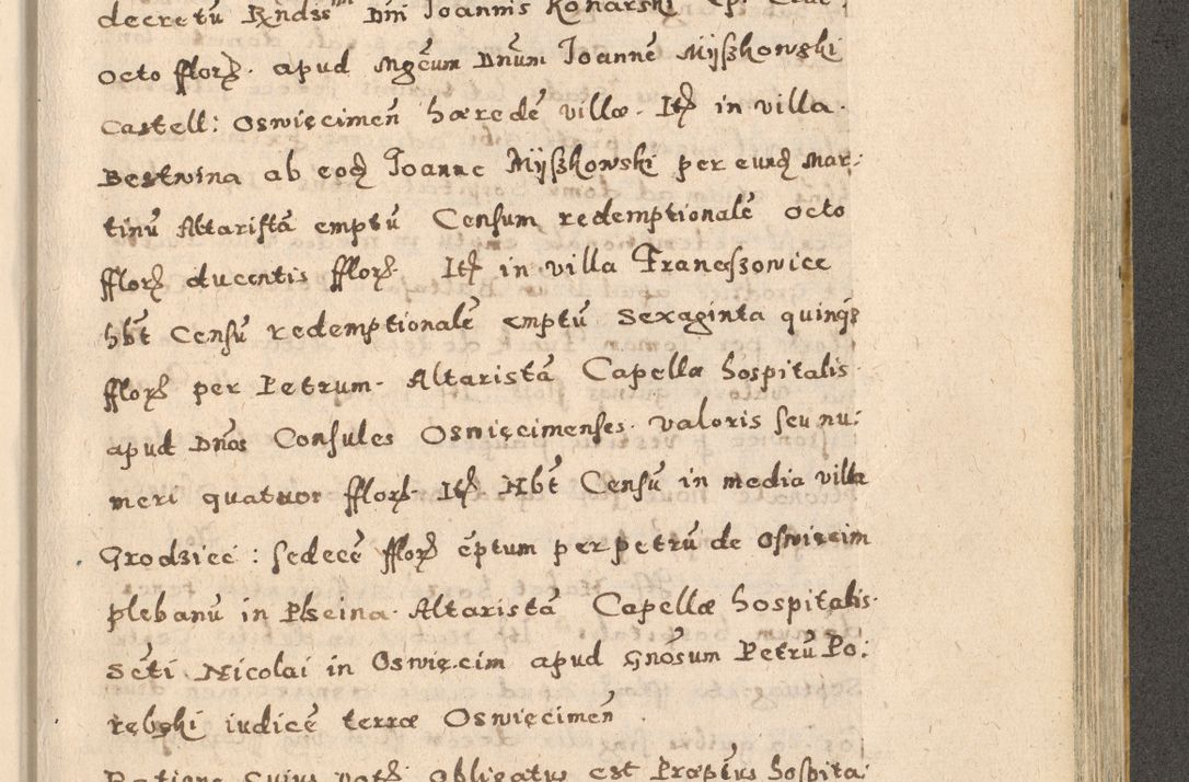 Zdjęcie nr 131 dla obiektu archiwalnego: Acta visitationis exterioris decanatuum Oswiecimensis, Novi Montis, Zatoriensis et Skamnesis ad archidiaconatum Cracoviensem pertinentium per R. D. Christophorum Kazimirski, nominatum episcopum Kijoviensem et praepositum Tarnoviensem ex commissione Illustr. Principis D. Georgii, divina miseratione S.R.E. tituli s. Sixti cardinalis presbiteri Radziwiłł nuncupati, episcopatus Cracoviensis administratoris perpetui, in Olica er Nieswież ducis a. D. 1598