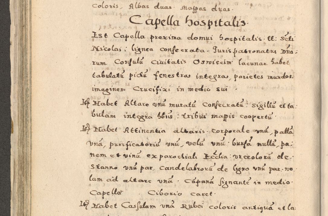 Zdjęcie nr 130 dla obiektu archiwalnego: Acta visitationis exterioris decanatuum Oswiecimensis, Novi Montis, Zatoriensis et Skamnesis ad archidiaconatum Cracoviensem pertinentium per R. D. Christophorum Kazimirski, nominatum episcopum Kijoviensem et praepositum Tarnoviensem ex commissione Illustr. Principis D. Georgii, divina miseratione S.R.E. tituli s. Sixti cardinalis presbiteri Radziwiłł nuncupati, episcopatus Cracoviensis administratoris perpetui, in Olica er Nieswież ducis a. D. 1598