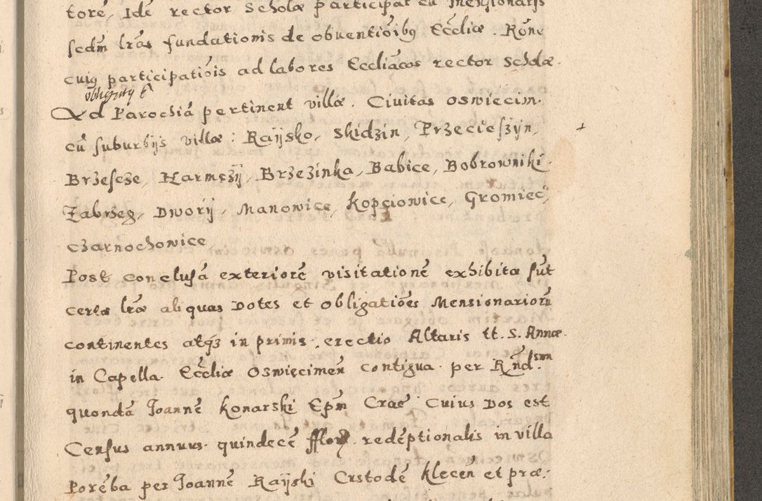 Zdjęcie nr 127 dla obiektu archiwalnego: Acta visitationis exterioris decanatuum Oswiecimensis, Novi Montis, Zatoriensis et Skamnesis ad archidiaconatum Cracoviensem pertinentium per R. D. Christophorum Kazimirski, nominatum episcopum Kijoviensem et praepositum Tarnoviensem ex commissione Illustr. Principis D. Georgii, divina miseratione S.R.E. tituli s. Sixti cardinalis presbiteri Radziwiłł nuncupati, episcopatus Cracoviensis administratoris perpetui, in Olica er Nieswież ducis a. D. 1598