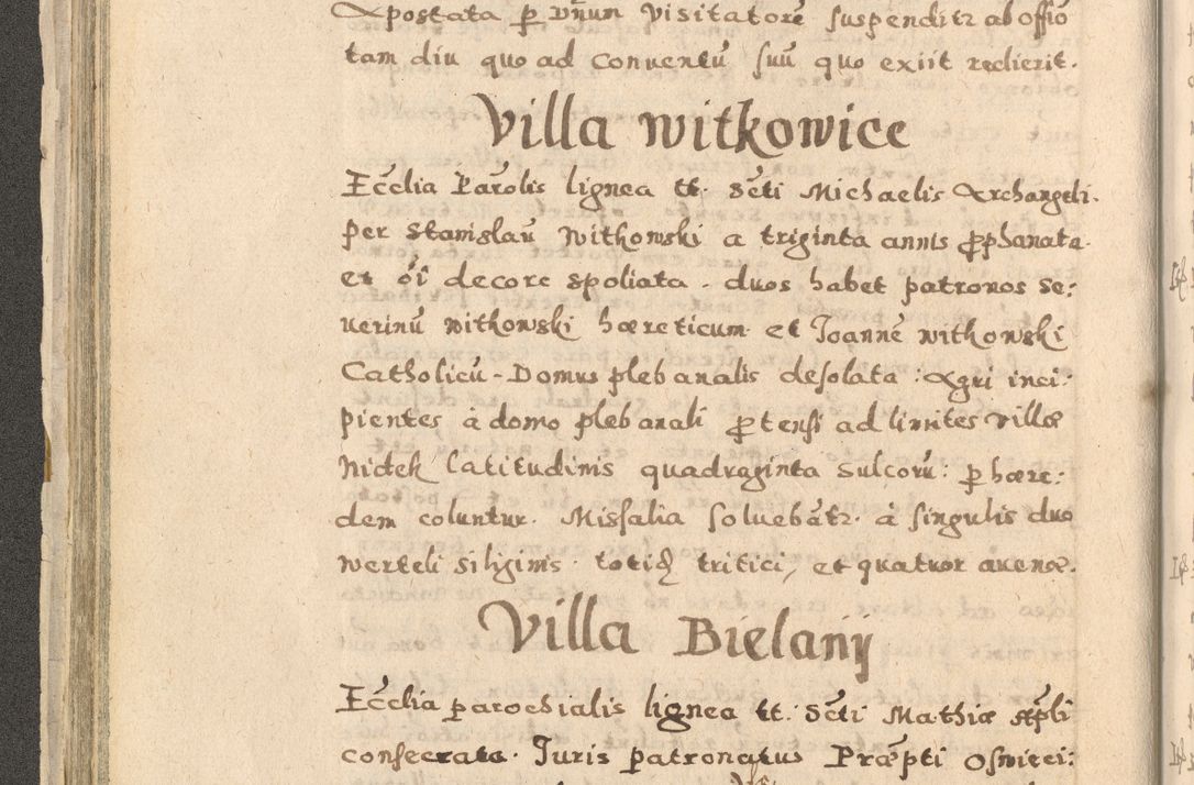 Zdjęcie nr 100 dla obiektu archiwalnego: Acta visitationis exterioris decanatuum Oswiecimensis, Novi Montis, Zatoriensis et Skamnesis ad archidiaconatum Cracoviensem pertinentium per R. D. Christophorum Kazimirski, nominatum episcopum Kijoviensem et praepositum Tarnoviensem ex commissione Illustr. Principis D. Georgii, divina miseratione S.R.E. tituli s. Sixti cardinalis presbiteri Radziwiłł nuncupati, episcopatus Cracoviensis administratoris perpetui, in Olica er Nieswież ducis a. D. 1598
