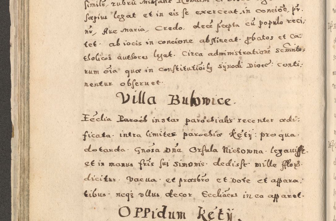 Zdjęcie nr 86 dla obiektu archiwalnego: Acta visitationis exterioris decanatuum Oswiecimensis, Novi Montis, Zatoriensis et Skamnesis ad archidiaconatum Cracoviensem pertinentium per R. D. Christophorum Kazimirski, nominatum episcopum Kijoviensem et praepositum Tarnoviensem ex commissione Illustr. Principis D. Georgii, divina miseratione S.R.E. tituli s. Sixti cardinalis presbiteri Radziwiłł nuncupati, episcopatus Cracoviensis administratoris perpetui, in Olica er Nieswież ducis a. D. 1598