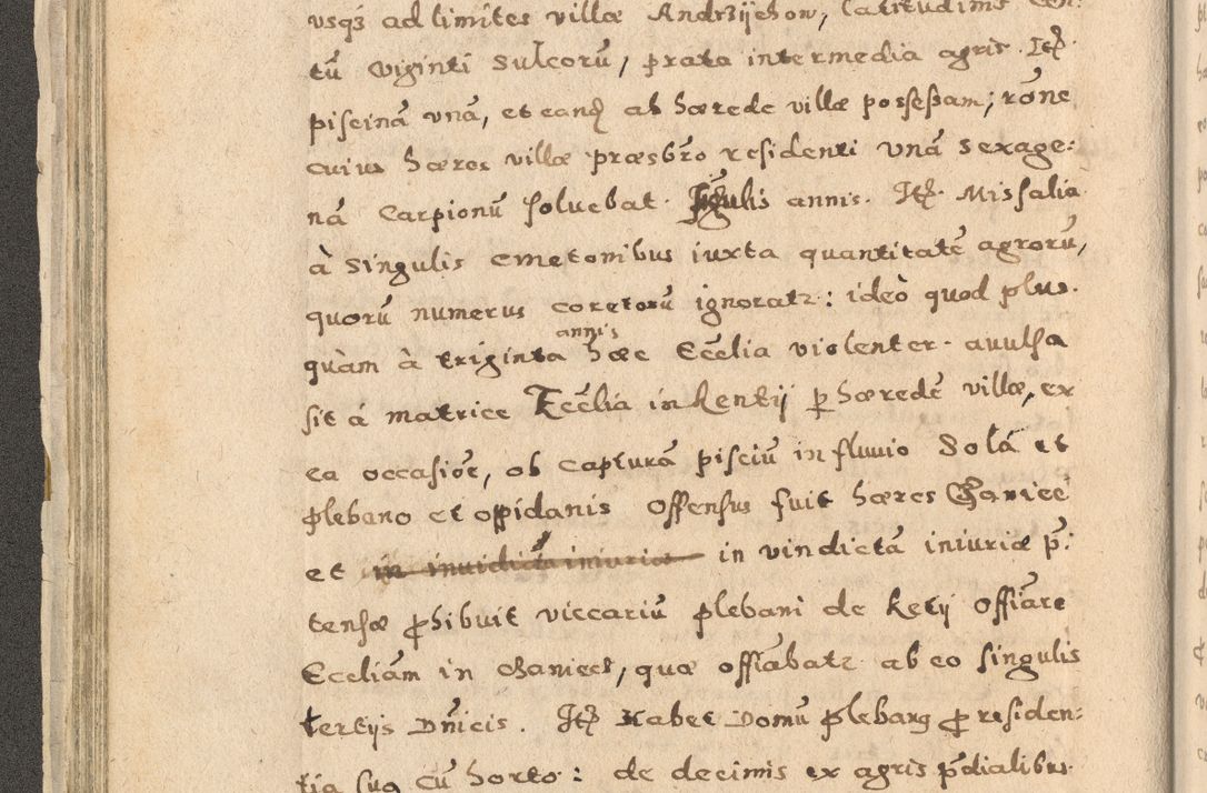 Zdjęcie nr 84 dla obiektu archiwalnego: Acta visitationis exterioris decanatuum Oswiecimensis, Novi Montis, Zatoriensis et Skamnesis ad archidiaconatum Cracoviensem pertinentium per R. D. Christophorum Kazimirski, nominatum episcopum Kijoviensem et praepositum Tarnoviensem ex commissione Illustr. Principis D. Georgii, divina miseratione S.R.E. tituli s. Sixti cardinalis presbiteri Radziwiłł nuncupati, episcopatus Cracoviensis administratoris perpetui, in Olica er Nieswież ducis a. D. 1598