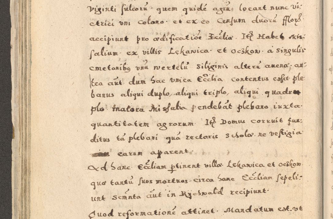 Zdjęcie nr 68 dla obiektu archiwalnego: Acta visitationis exterioris decanatuum Oswiecimensis, Novi Montis, Zatoriensis et Skamnesis ad archidiaconatum Cracoviensem pertinentium per R. D. Christophorum Kazimirski, nominatum episcopum Kijoviensem et praepositum Tarnoviensem ex commissione Illustr. Principis D. Georgii, divina miseratione S.R.E. tituli s. Sixti cardinalis presbiteri Radziwiłł nuncupati, episcopatus Cracoviensis administratoris perpetui, in Olica er Nieswież ducis a. D. 1598