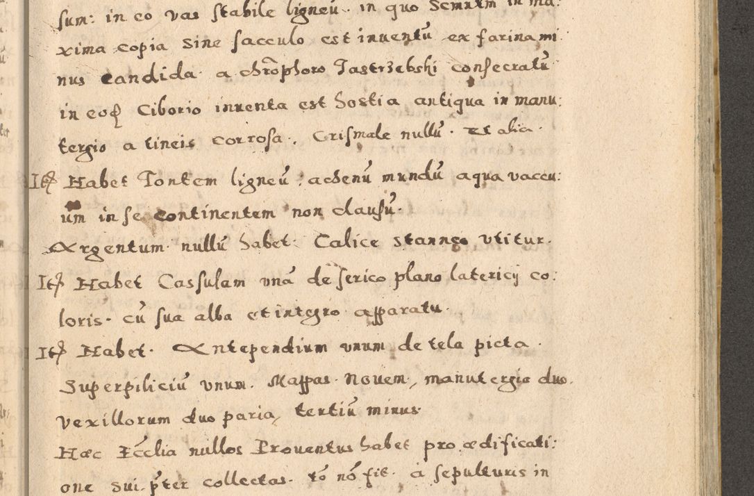 Zdjęcie nr 67 dla obiektu archiwalnego: Acta visitationis exterioris decanatuum Oswiecimensis, Novi Montis, Zatoriensis et Skamnesis ad archidiaconatum Cracoviensem pertinentium per R. D. Christophorum Kazimirski, nominatum episcopum Kijoviensem et praepositum Tarnoviensem ex commissione Illustr. Principis D. Georgii, divina miseratione S.R.E. tituli s. Sixti cardinalis presbiteri Radziwiłł nuncupati, episcopatus Cracoviensis administratoris perpetui, in Olica er Nieswież ducis a. D. 1598