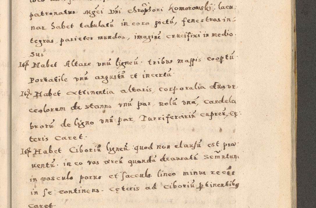 Zdjęcie nr 59 dla obiektu archiwalnego: Acta visitationis exterioris decanatuum Oswiecimensis, Novi Montis, Zatoriensis et Skamnesis ad archidiaconatum Cracoviensem pertinentium per R. D. Christophorum Kazimirski, nominatum episcopum Kijoviensem et praepositum Tarnoviensem ex commissione Illustr. Principis D. Georgii, divina miseratione S.R.E. tituli s. Sixti cardinalis presbiteri Radziwiłł nuncupati, episcopatus Cracoviensis administratoris perpetui, in Olica er Nieswież ducis a. D. 1598