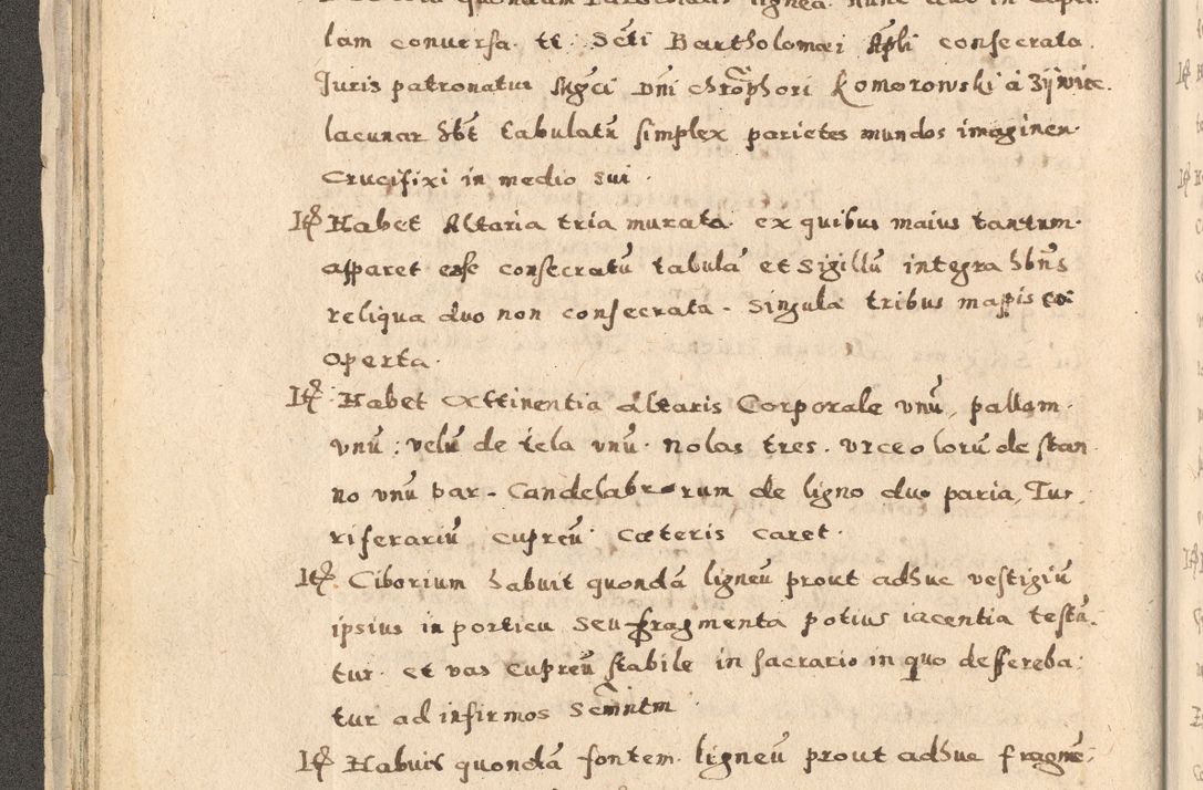Zdjęcie nr 48 dla obiektu archiwalnego: Acta visitationis exterioris decanatuum Oswiecimensis, Novi Montis, Zatoriensis et Skamnesis ad archidiaconatum Cracoviensem pertinentium per R. D. Christophorum Kazimirski, nominatum episcopum Kijoviensem et praepositum Tarnoviensem ex commissione Illustr. Principis D. Georgii, divina miseratione S.R.E. tituli s. Sixti cardinalis presbiteri Radziwiłł nuncupati, episcopatus Cracoviensis administratoris perpetui, in Olica er Nieswież ducis a. D. 1598