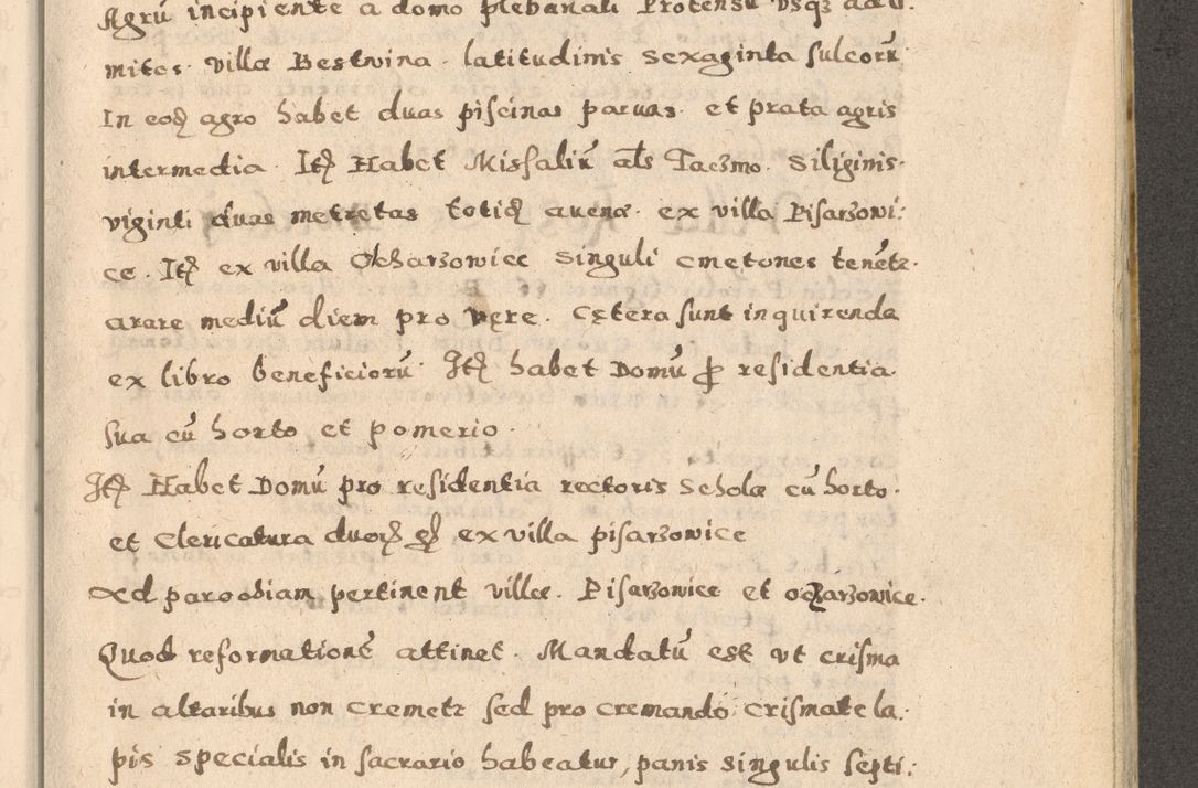 Zdjęcie nr 37 dla obiektu archiwalnego: Acta visitationis exterioris decanatuum Oswiecimensis, Novi Montis, Zatoriensis et Skamnesis ad archidiaconatum Cracoviensem pertinentium per R. D. Christophorum Kazimirski, nominatum episcopum Kijoviensem et praepositum Tarnoviensem ex commissione Illustr. Principis D. Georgii, divina miseratione S.R.E. tituli s. Sixti cardinalis presbiteri Radziwiłł nuncupati, episcopatus Cracoviensis administratoris perpetui, in Olica er Nieswież ducis a. D. 1598