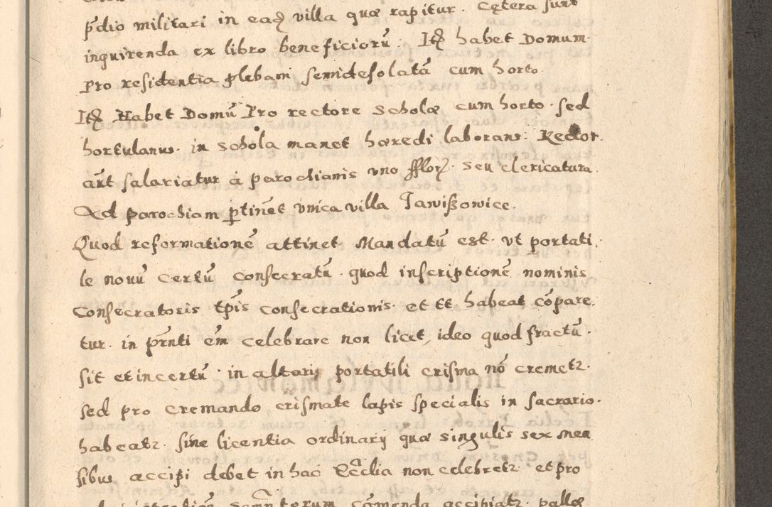 Zdjęcie nr 33 dla obiektu archiwalnego: Acta visitationis exterioris decanatuum Oswiecimensis, Novi Montis, Zatoriensis et Skamnesis ad archidiaconatum Cracoviensem pertinentium per R. D. Christophorum Kazimirski, nominatum episcopum Kijoviensem et praepositum Tarnoviensem ex commissione Illustr. Principis D. Georgii, divina miseratione S.R.E. tituli s. Sixti cardinalis presbiteri Radziwiłł nuncupati, episcopatus Cracoviensis administratoris perpetui, in Olica er Nieswież ducis a. D. 1598