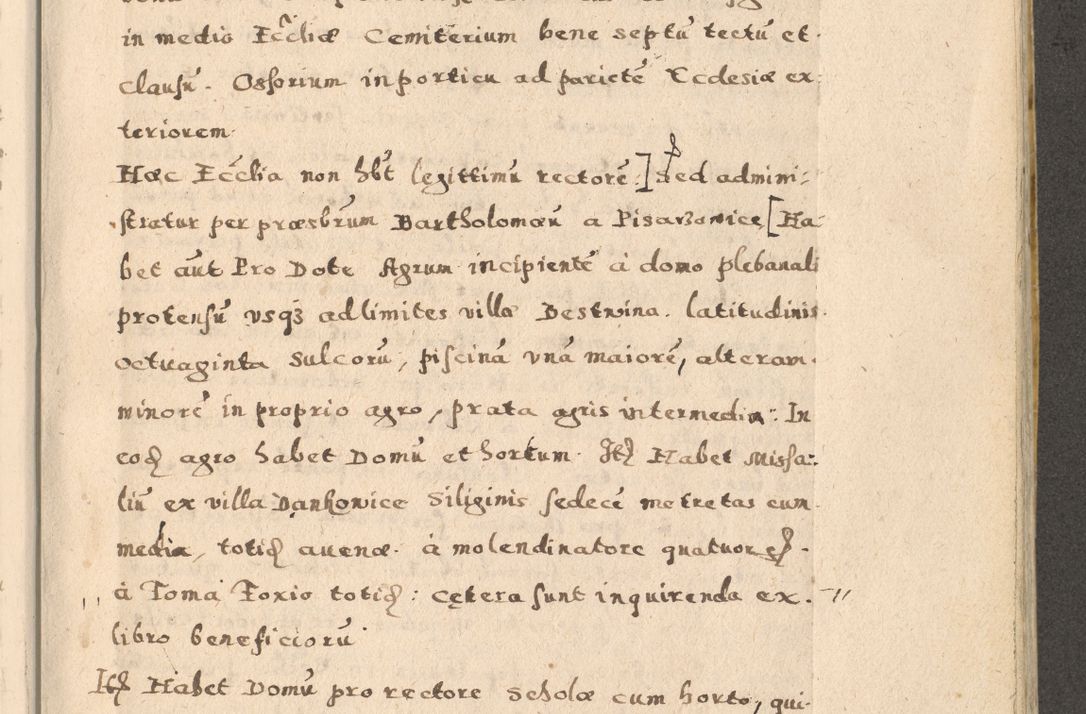 Zdjęcie nr 29 dla obiektu archiwalnego: Acta visitationis exterioris decanatuum Oswiecimensis, Novi Montis, Zatoriensis et Skamnesis ad archidiaconatum Cracoviensem pertinentium per R. D. Christophorum Kazimirski, nominatum episcopum Kijoviensem et praepositum Tarnoviensem ex commissione Illustr. Principis D. Georgii, divina miseratione S.R.E. tituli s. Sixti cardinalis presbiteri Radziwiłł nuncupati, episcopatus Cracoviensis administratoris perpetui, in Olica er Nieswież ducis a. D. 1598