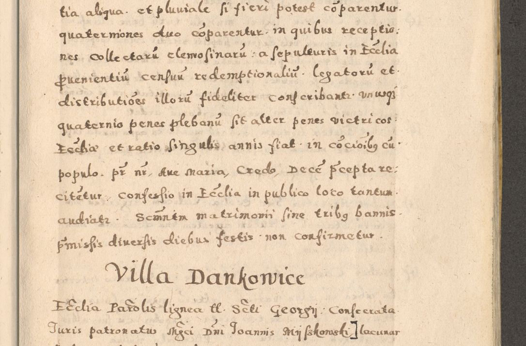 Zdjęcie nr 27 dla obiektu archiwalnego: Acta visitationis exterioris decanatuum Oswiecimensis, Novi Montis, Zatoriensis et Skamnesis ad archidiaconatum Cracoviensem pertinentium per R. D. Christophorum Kazimirski, nominatum episcopum Kijoviensem et praepositum Tarnoviensem ex commissione Illustr. Principis D. Georgii, divina miseratione S.R.E. tituli s. Sixti cardinalis presbiteri Radziwiłł nuncupati, episcopatus Cracoviensis administratoris perpetui, in Olica er Nieswież ducis a. D. 1598