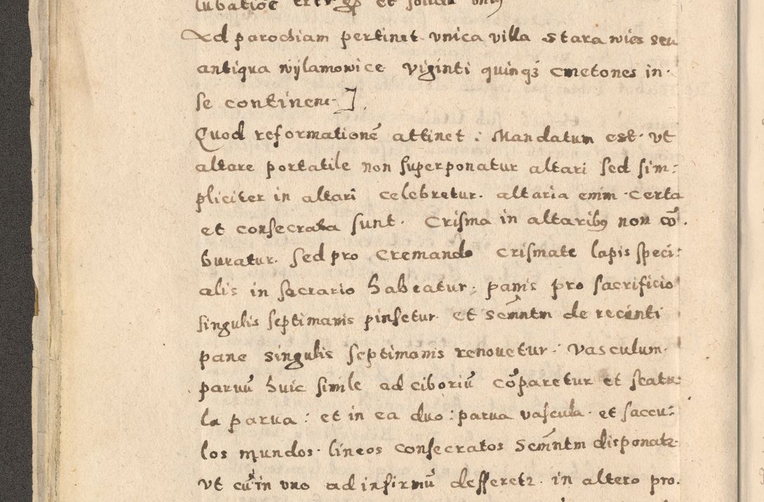 Zdjęcie nr 26 dla obiektu archiwalnego: Acta visitationis exterioris decanatuum Oswiecimensis, Novi Montis, Zatoriensis et Skamnesis ad archidiaconatum Cracoviensem pertinentium per R. D. Christophorum Kazimirski, nominatum episcopum Kijoviensem et praepositum Tarnoviensem ex commissione Illustr. Principis D. Georgii, divina miseratione S.R.E. tituli s. Sixti cardinalis presbiteri Radziwiłł nuncupati, episcopatus Cracoviensis administratoris perpetui, in Olica er Nieswież ducis a. D. 1598