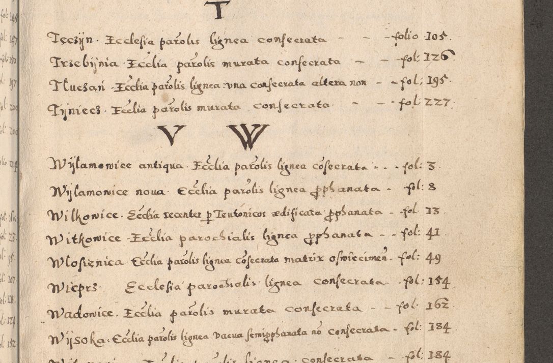 Zdjęcie nr 17 dla obiektu archiwalnego: Acta visitationis exterioris decanatuum Oswiecimensis, Novi Montis, Zatoriensis et Skamnesis ad archidiaconatum Cracoviensem pertinentium per R. D. Christophorum Kazimirski, nominatum episcopum Kijoviensem et praepositum Tarnoviensem ex commissione Illustr. Principis D. Georgii, divina miseratione S.R.E. tituli s. Sixti cardinalis presbiteri Radziwiłł nuncupati, episcopatus Cracoviensis administratoris perpetui, in Olica er Nieswież ducis a. D. 1598