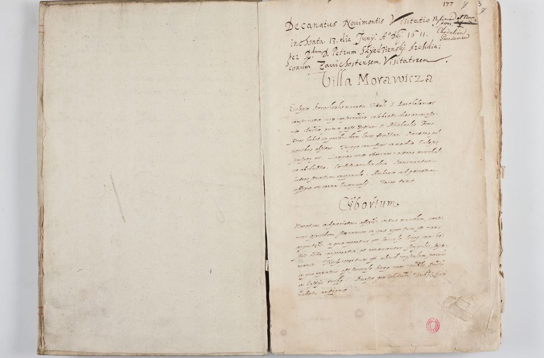 Zdjęcie nr 7 dla obiektu archiwalnego: Visitatio ecclesiarum decanatus Novi Montis, Bythomiensis, Novi Fori, Chodeliensis, Parczoviensis per Rmum Dnum Petrum Skiedzienski Archidiaconum Zawichostensem de anno 1611 peracta