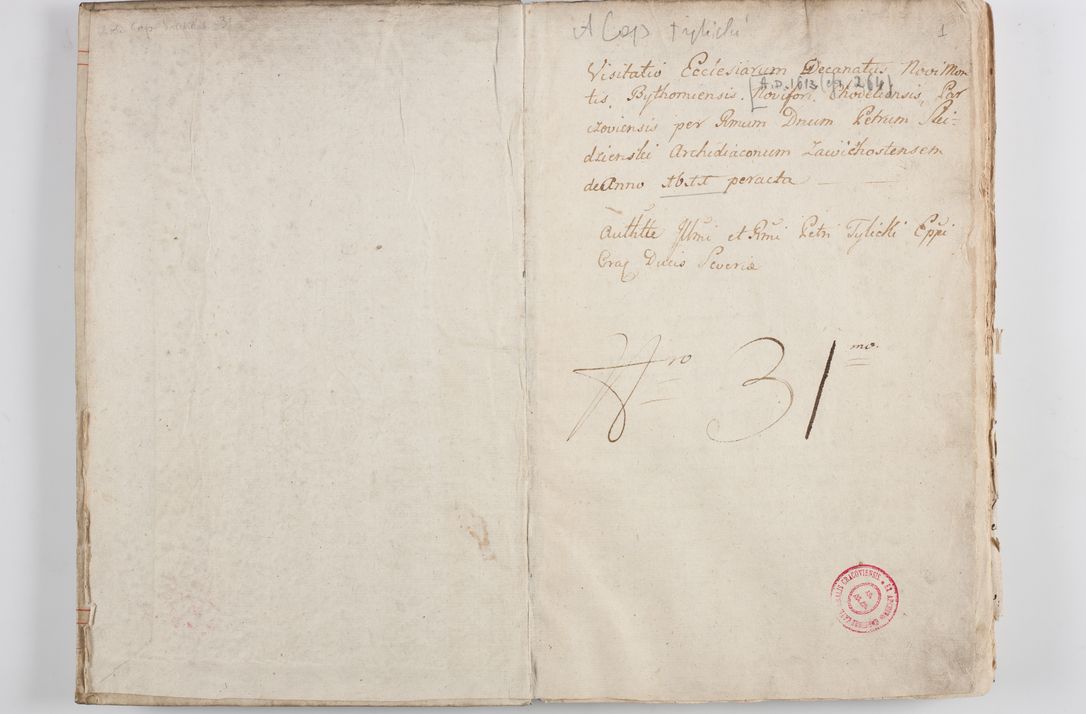 Zdjęcie nr 6 dla obiektu archiwalnego: Visitatio ecclesiarum decanatus Novi Montis, Bythomiensis, Novi Fori, Chodeliensis, Parczoviensis per Rmum Dnum Petrum Skiedzienski Archidiaconum Zawichostensem de anno 1611 peracta