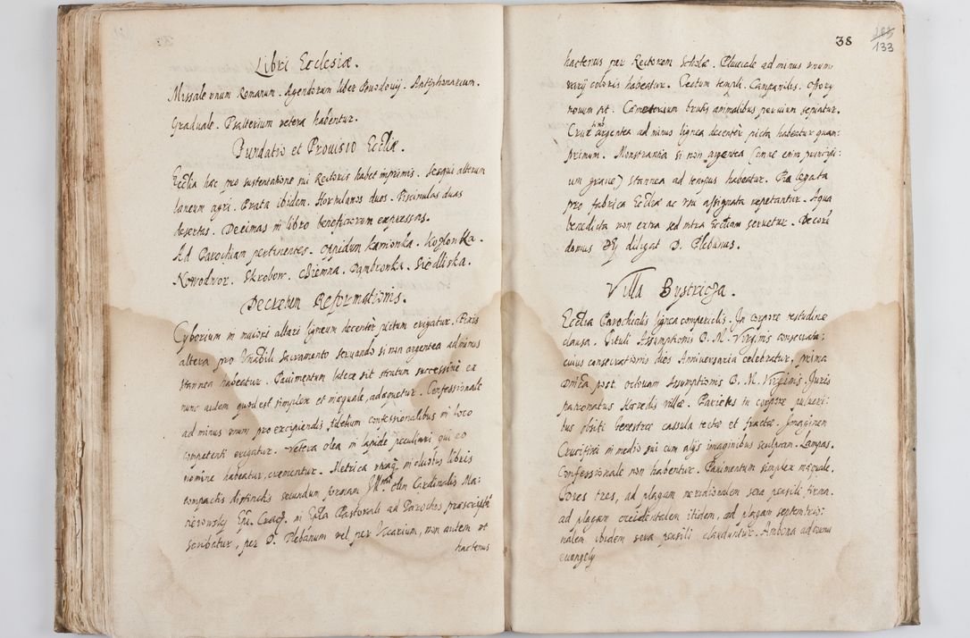Zdjęcie nr 138 dla obiektu archiwalnego: Visitatio ecclesiarum decanatus Novi Montis, Bythomiensis, Novi Fori, Chodeliensis, Parczoviensis per Rmum Dnum Petrum Skiedzienski Archidiaconum Zawichostensem de anno 1611 peracta