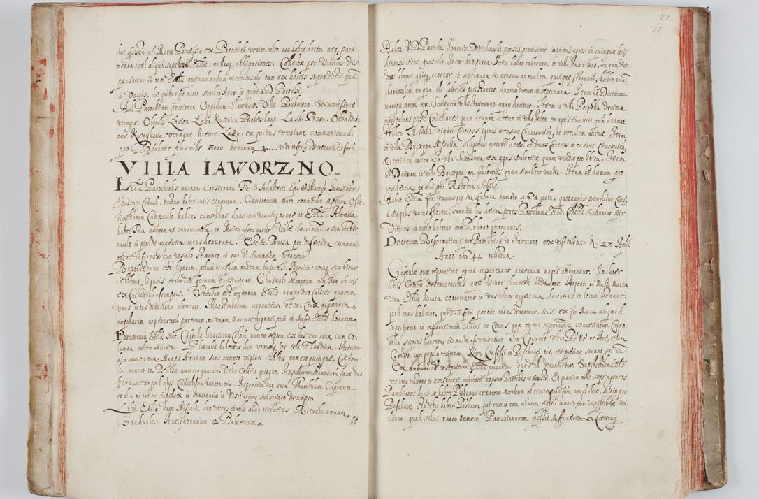 Zdjęcie nr 28 dla obiektu archiwalnego: Liber visitationum a R. D. Joanne Tarnowski, archidiacono Cracoviensi visitatarum ecclesiarum parachialium in decanatibus: Novi Monte, Scavinensi, Zatoriensi, Żiwecensi et Oswiecimensi in annis 1644 - 1647 expeditarum.