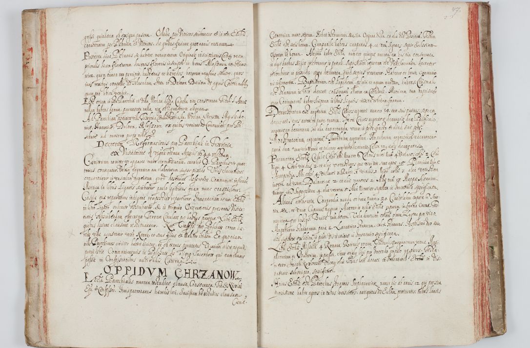 Zdjęcie nr 30 dla obiektu archiwalnego: Liber visitationum a R. D. Joanne Tarnowski, archidiacono Cracoviensi visitatarum ecclesiarum parachialium in decanatibus: Novi Monte, Scavinensi, Zatoriensi, Żiwecensi et Oswiecimensi in annis 1644 - 1647 expeditarum.