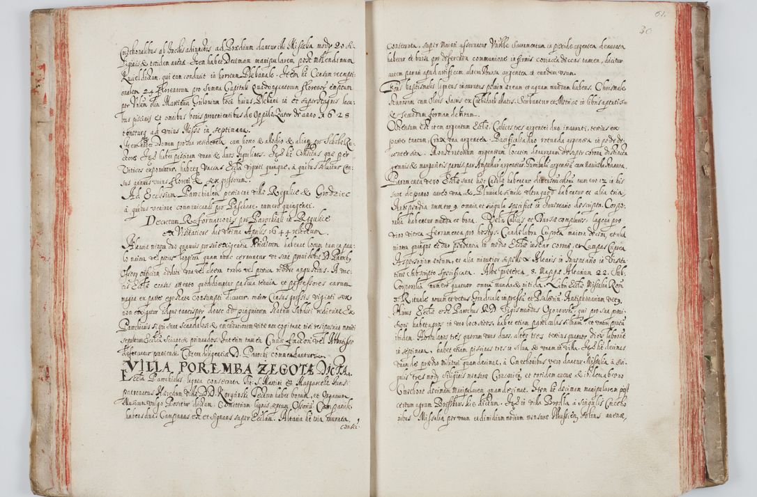 Zdjęcie nr 38 dla obiektu archiwalnego: Liber visitationum a R. D. Joanne Tarnowski, archidiacono Cracoviensi visitatarum ecclesiarum parachialium in decanatibus: Novi Monte, Scavinensi, Zatoriensi, Żiwecensi et Oswiecimensi in annis 1644 - 1647 expeditarum.