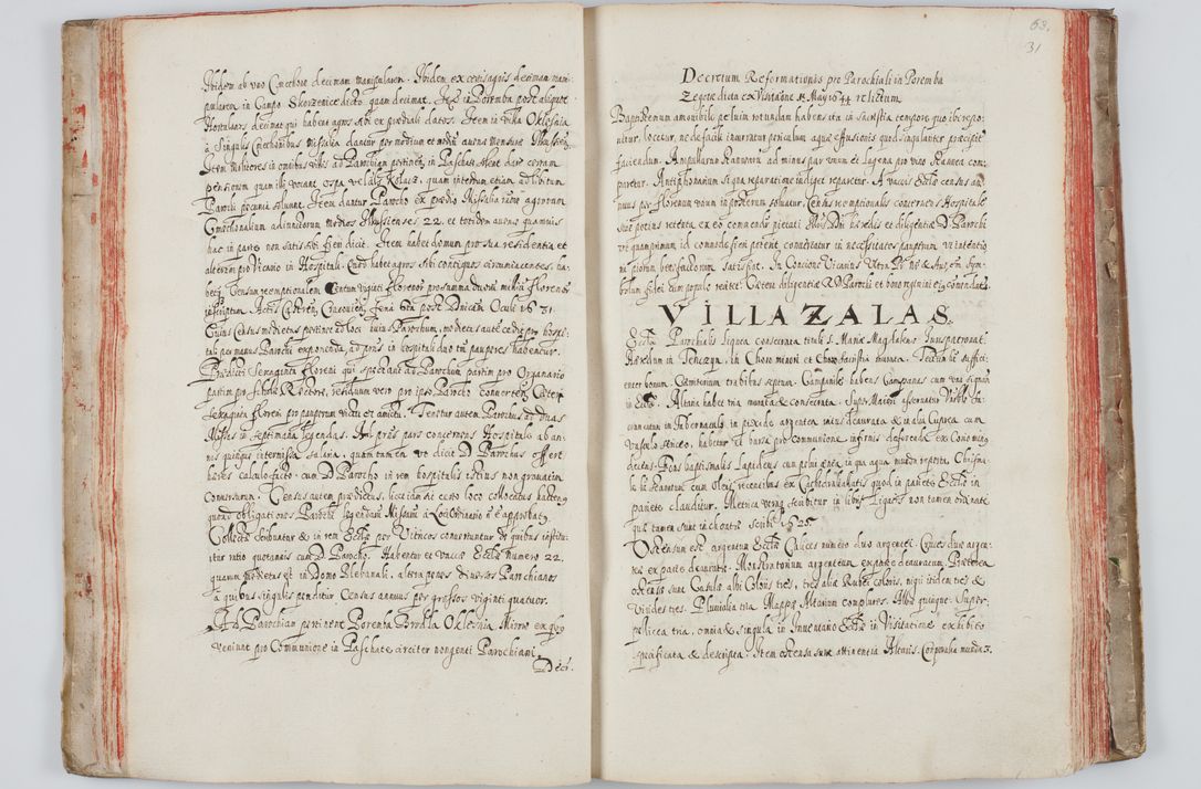 Zdjęcie nr 39 dla obiektu archiwalnego: Liber visitationum a R. D. Joanne Tarnowski, archidiacono Cracoviensi visitatarum ecclesiarum parachialium in decanatibus: Novi Monte, Scavinensi, Zatoriensi, Żiwecensi et Oswiecimensi in annis 1644 - 1647 expeditarum.