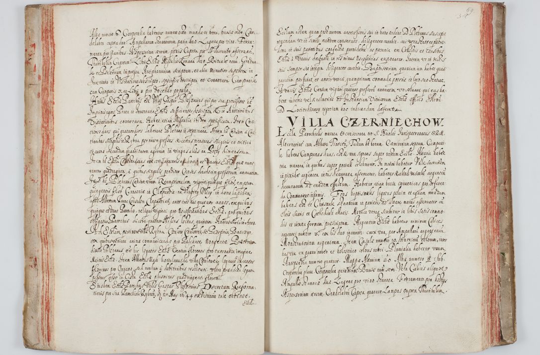 Zdjęcie nr 44 dla obiektu archiwalnego: Liber visitationum a R. D. Joanne Tarnowski, archidiacono Cracoviensi visitatarum ecclesiarum parachialium in decanatibus: Novi Monte, Scavinensi, Zatoriensi, Żiwecensi et Oswiecimensi in annis 1644 - 1647 expeditarum.