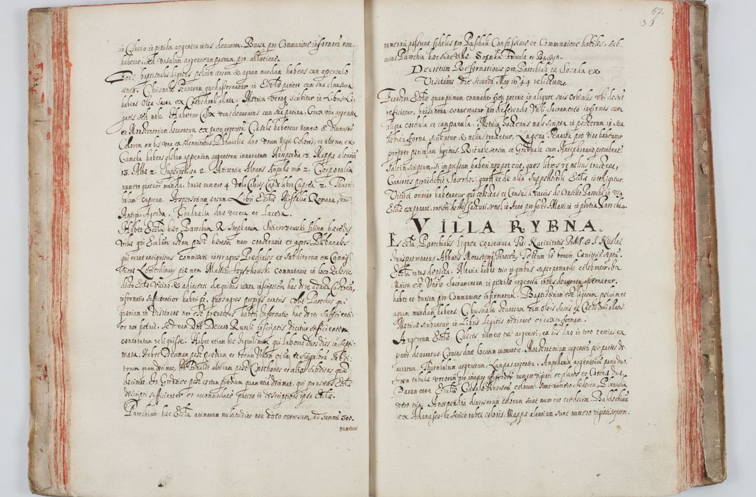 Zdjęcie nr 42 dla obiektu archiwalnego: Liber visitationum a R. D. Joanne Tarnowski, archidiacono Cracoviensi visitatarum ecclesiarum parachialium in decanatibus: Novi Monte, Scavinensi, Zatoriensi, Żiwecensi et Oswiecimensi in annis 1644 - 1647 expeditarum.