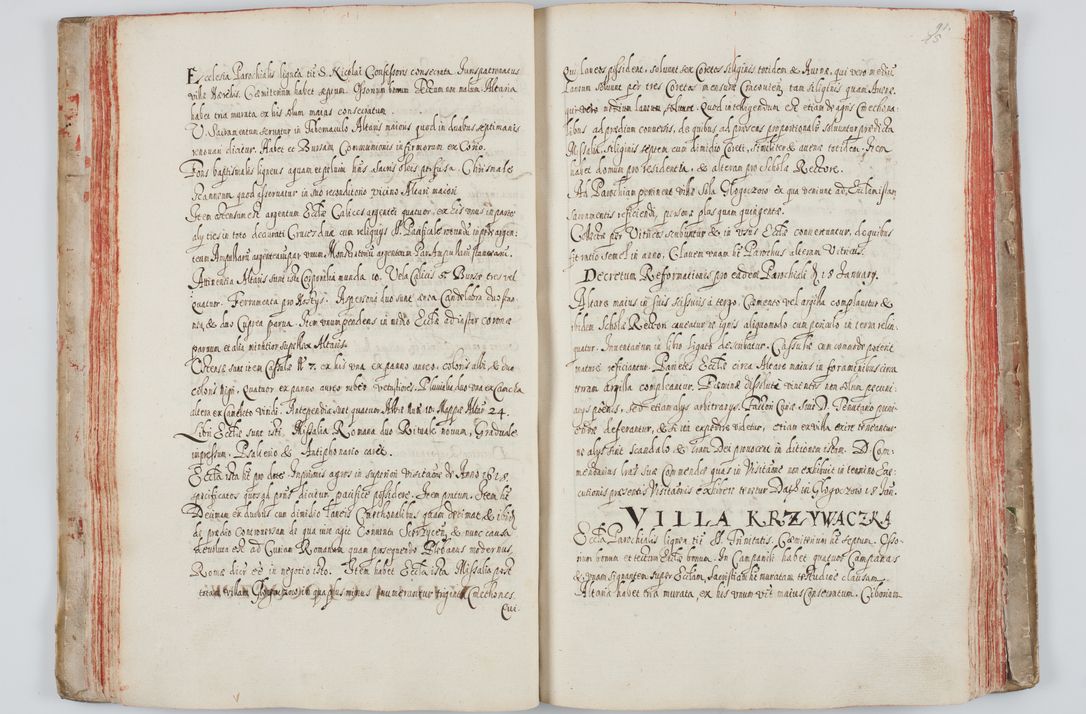 Zdjęcie nr 58 dla obiektu archiwalnego: Liber visitationum a R. D. Joanne Tarnowski, archidiacono Cracoviensi visitatarum ecclesiarum parachialium in decanatibus: Novi Monte, Scavinensi, Zatoriensi, Żiwecensi et Oswiecimensi in annis 1644 - 1647 expeditarum.