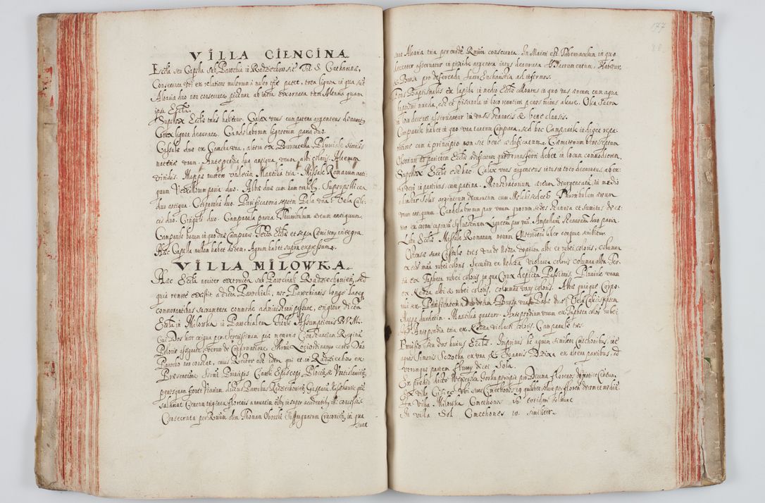 Zdjęcie nr 104 dla obiektu archiwalnego: Liber visitationum a R. D. Joanne Tarnowski, archidiacono Cracoviensi visitatarum ecclesiarum parachialium in decanatibus: Novi Monte, Scavinensi, Zatoriensi, Żiwecensi et Oswiecimensi in annis 1644 - 1647 expeditarum.