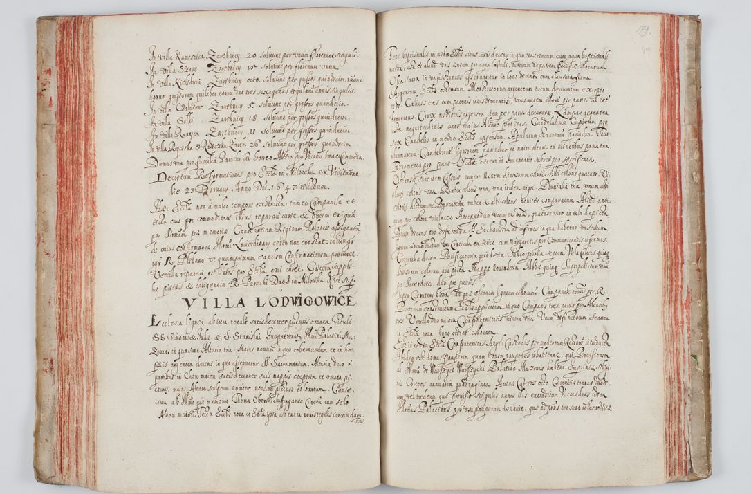 Zdjęcie nr 105 dla obiektu archiwalnego: Liber visitationum a R. D. Joanne Tarnowski, archidiacono Cracoviensi visitatarum ecclesiarum parachialium in decanatibus: Novi Monte, Scavinensi, Zatoriensi, Żiwecensi et Oswiecimensi in annis 1644 - 1647 expeditarum.