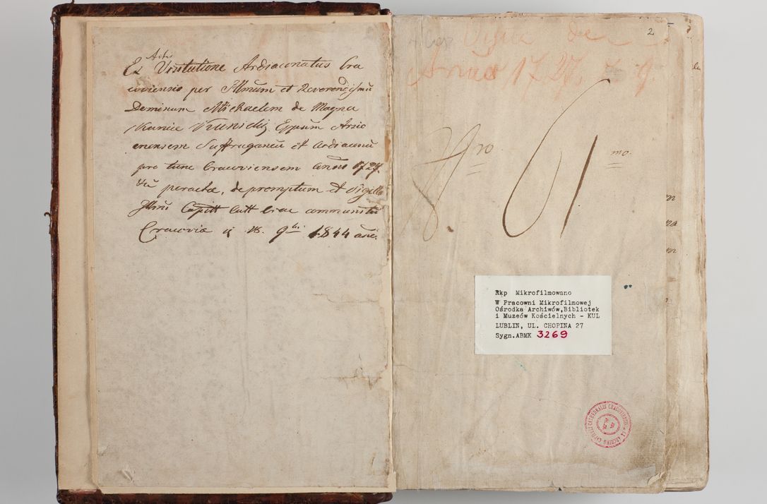 Zdjęcie nr 7 dla obiektu archiwalnego: Wizytacja kanoniczna przeprowadzona w dn. 28 kwietnia 1728 r. przez bpa Michała Kunickiego...