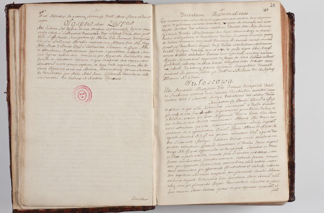 Zdjęcie nr 34 dla obiektu archiwalnego: Wizytacja kanoniczna przeprowadzona w dn. 28 kwietnia 1728 r. przez bpa Michała Kunickiego...