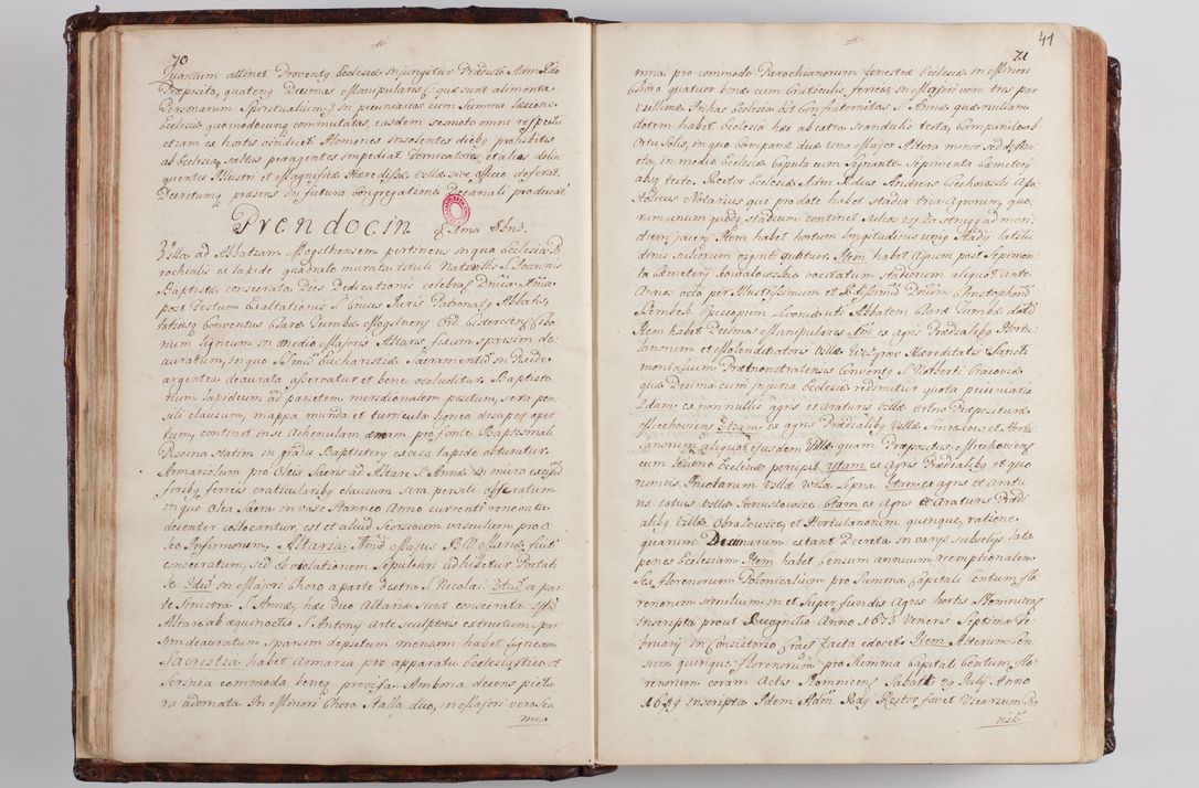 Zdjęcie nr 46 dla obiektu archiwalnego: Wizytacja kanoniczna przeprowadzona w dn. 28 kwietnia 1728 r. przez bpa Michała Kunickiego...