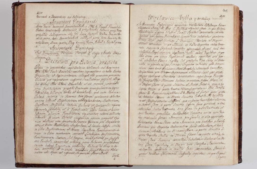 Zdjęcie nr 148 dla obiektu archiwalnego: Wizytacja kanoniczna przeprowadzona w dn. 28 kwietnia 1728 r. przez bpa Michała Kunickiego...