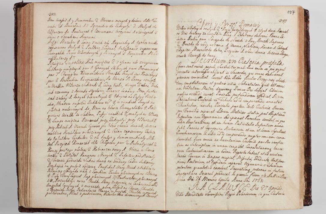 Zdjęcie nr 206 dla obiektu archiwalnego: Wizytacja kanoniczna przeprowadzona w dn. 28 kwietnia 1728 r. przez bpa Michała Kunickiego...