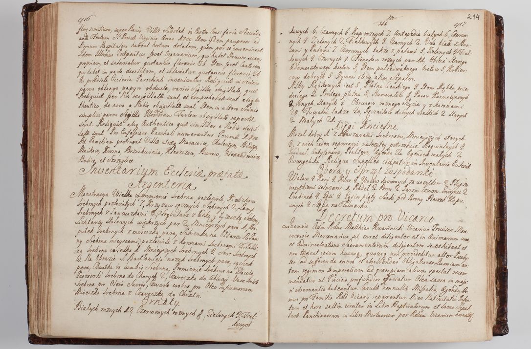 Zdjęcie nr 223 dla obiektu archiwalnego: Wizytacja kanoniczna przeprowadzona w dn. 28 kwietnia 1728 r. przez bpa Michała Kunickiego...