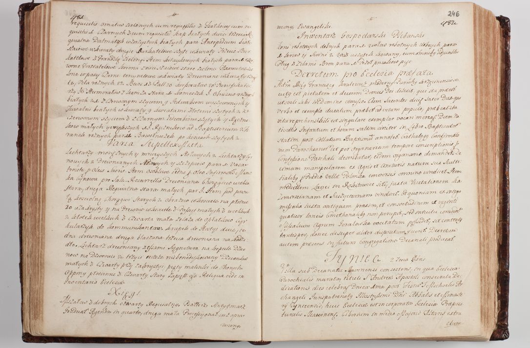 Zdjęcie nr 256 dla obiektu archiwalnego: Wizytacja kanoniczna przeprowadzona w dn. 28 kwietnia 1728 r. przez bpa Michała Kunickiego...